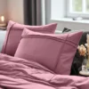 Dekbedovertrek Washed Tufted Oud Roze