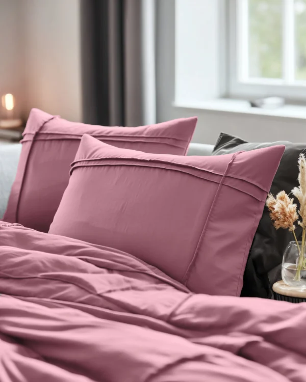 Dekbedovertrek Washed Tufted Oud Roze