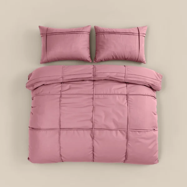Dekbedovertrek Washed Tufted Oud Roze