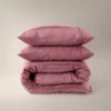 Dekbedovertrek Washed Tufted Oud Roze