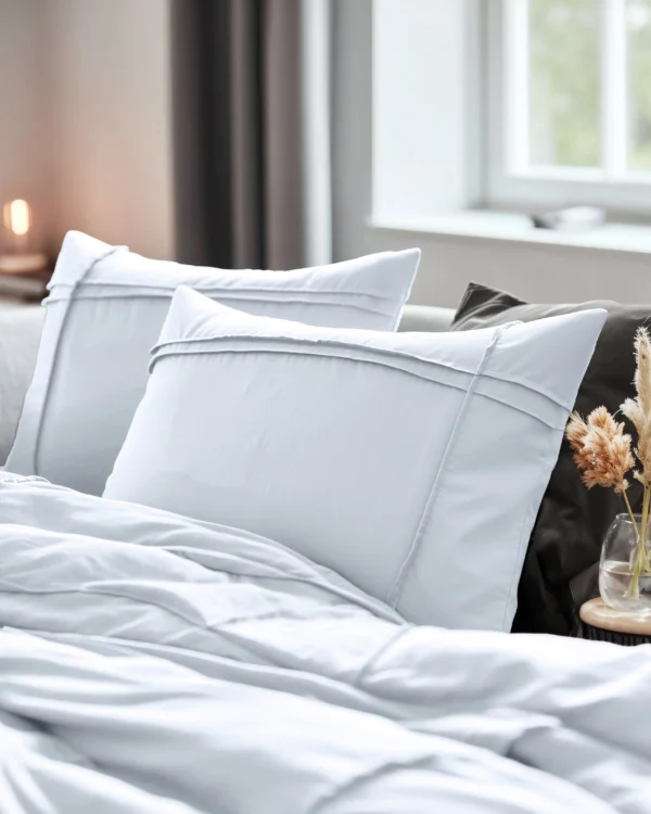 Dekbedovertrek Washed Tufted Wit