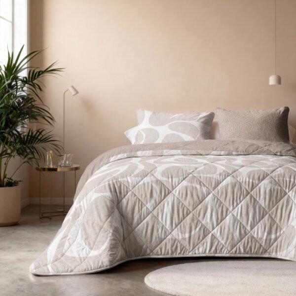 Lazy-Dekbed Drifty Zand/Grijs Met Kussenslopen