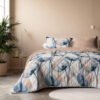 Lazy-Dekbed Glass Flower Blauw Met Kussenslopen