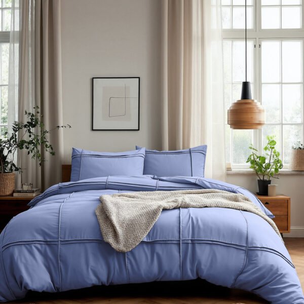 Dekbedovertrek Washed Tufted Blauw
