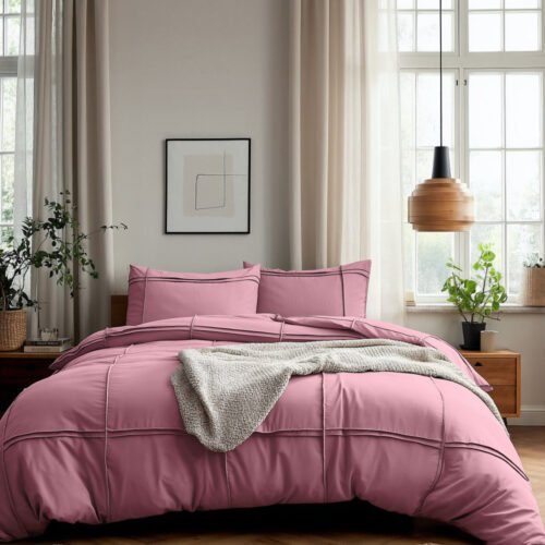Dekbedovertrek Washed Tufted Oud Roze