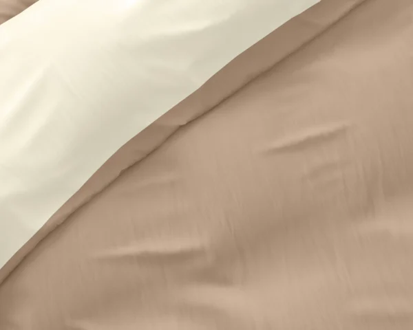 Dekbedovertrek Twin Face Creme/Taupe