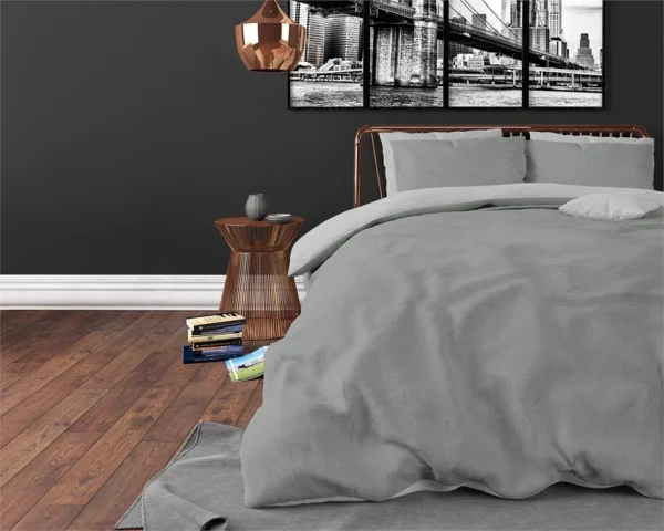 Dekbedovertrek Twin Face Grijs/Antraciet