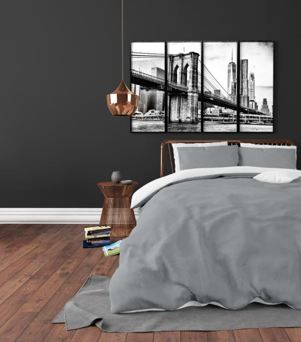 Dekbedovertrek Twin Face Wit/Grijs