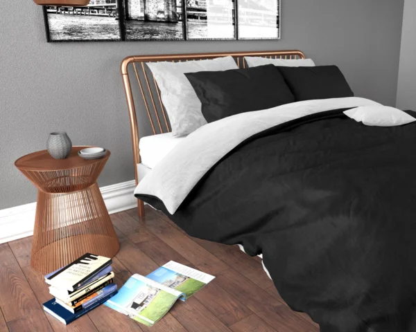 Dekbedovertrek Twin Face Wit/Zwart