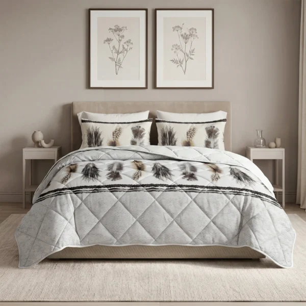 Lazy Dekbed Feathers Zand