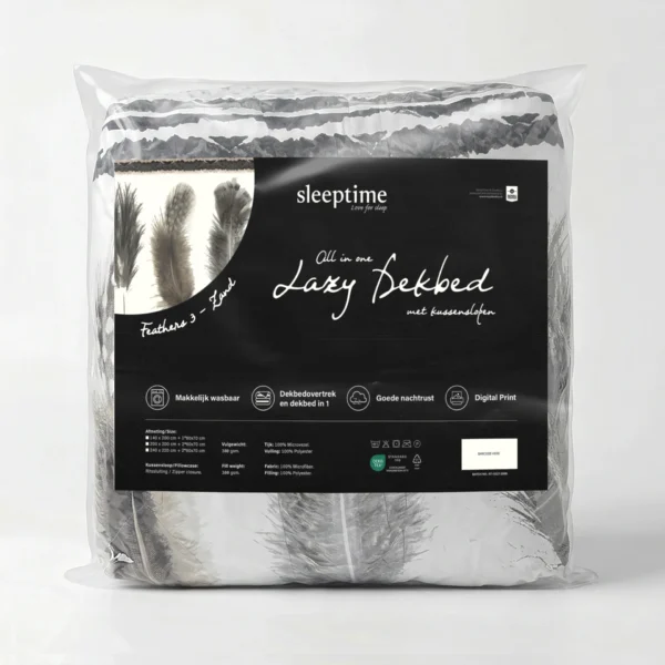 Lazy Dekbed Feathers Zand