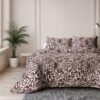 denzo lazy dekbed rood bruin met kussenslopen