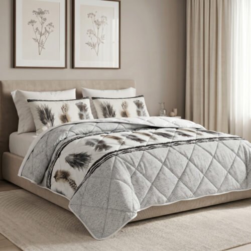 lazy dekbed feathers zand met kussenslopen