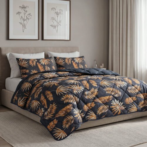 lazy dekbed luisa zwart met kussenslopen