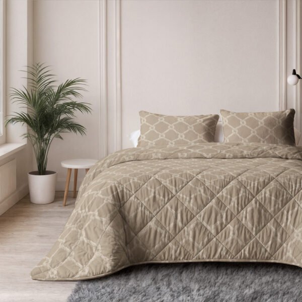 venzo lazy dekbed zand met kussenslopen